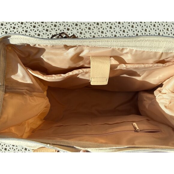 BEIS The Weekend Bag in Beige New Purse Luggage Shoulder Jetset - Picture 5 of 11